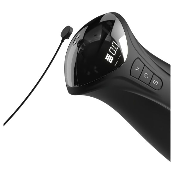 PDX Elite - vibruojantis, siurbimo masturbatorius - juodas