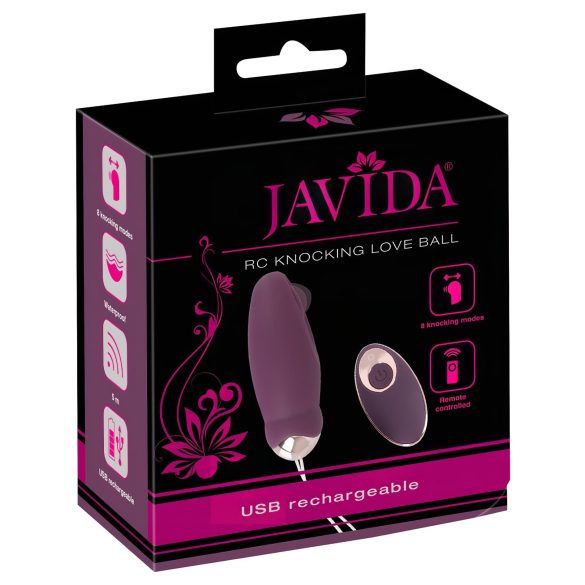 Javida - radijo bangomis valdoma pulsuojanti vibrokiaušė (violetinė)