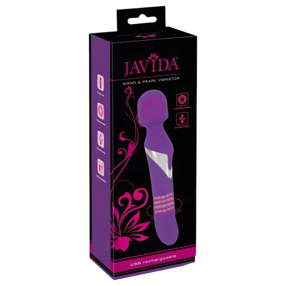 Javida - wand masažuoklis ir vibratorius 2in1 - violetinis