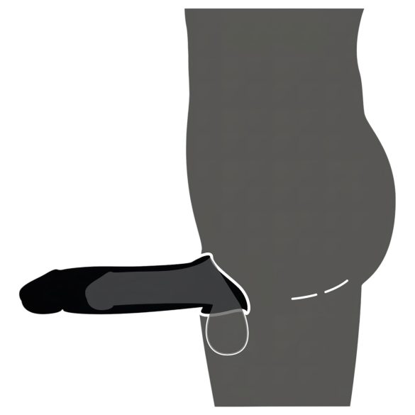 Rebel - vibruojantis penio movas - belaidis, įkraunamas, juodas