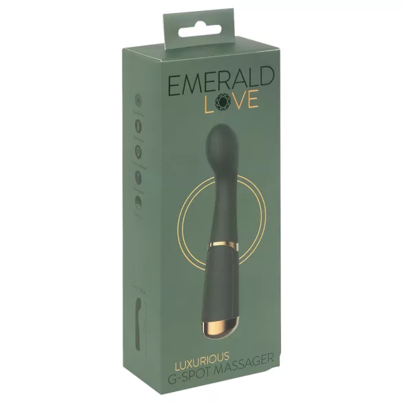 Emerald Love - G taško vibratorius - įkraunamas, atsparus vandeniui - žalias