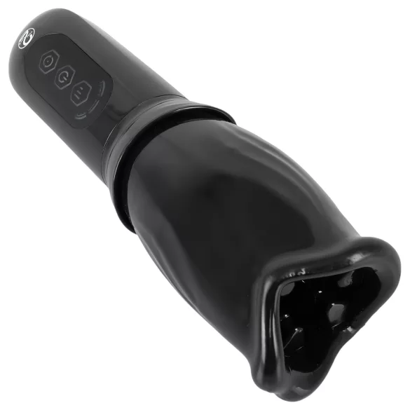 You2Toys - STROKER Rotating - akumuliatorinis, besisukantis dirbtinės burnos masturbatorius (juodas)