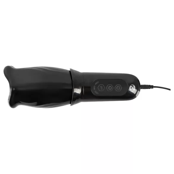 You2Toys - STROKER Rotating - akumuliatorinis, besisukantis dirbtinės burnos masturbatorius (juodas)
