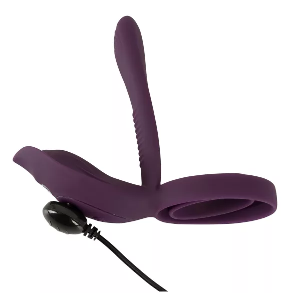 Couples Choice - vibruojantis žiedas poroms - įkraunamas - violetinis