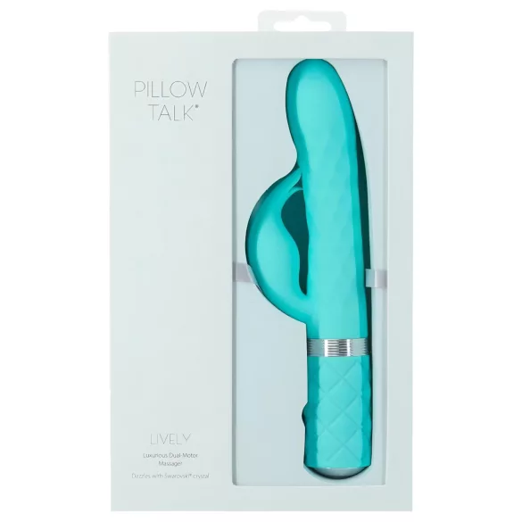 Pillow Talk Lively - įkraunamas, su klitorio atšaka vibr. (turkio)