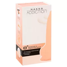   Naked Addiction - rotacinis vibratorius - 20 cm - kūno spalvos