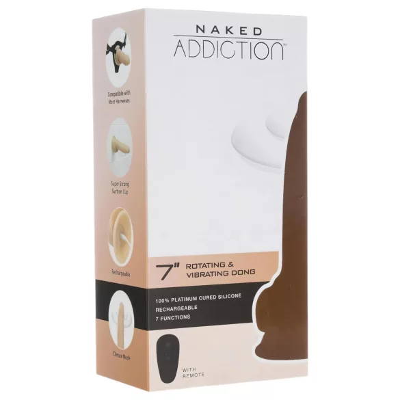 Naked Addiction Rotating 7 - natūralus besisukantis vibratorius (18 cm)