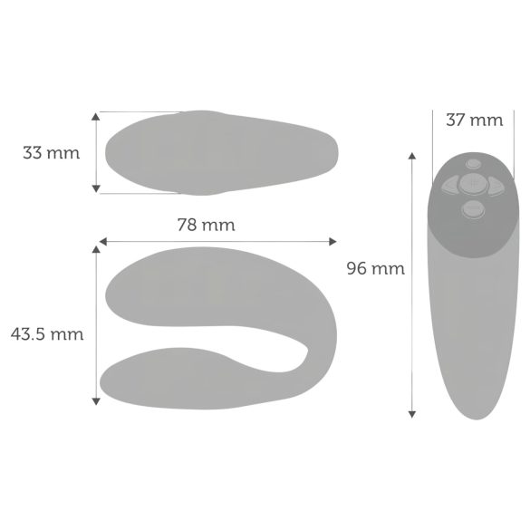We-Vibe Chorus - įkraunamas išmanus porinis vibratorius (oranžinis)