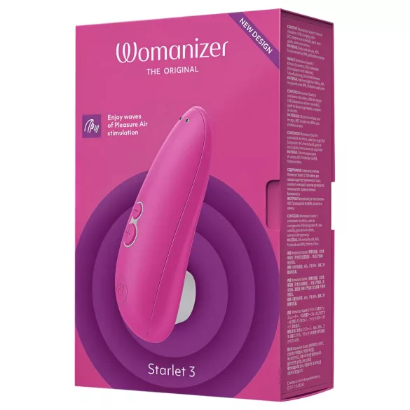 Womanizer Starlet 3 - klitorio stimuliatorius su oro bangomis - rožinis