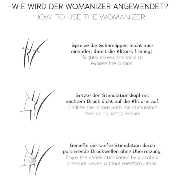 Womanizer - klitorio stimuliatorius su oro bangomis - įkraunamas - raudonas