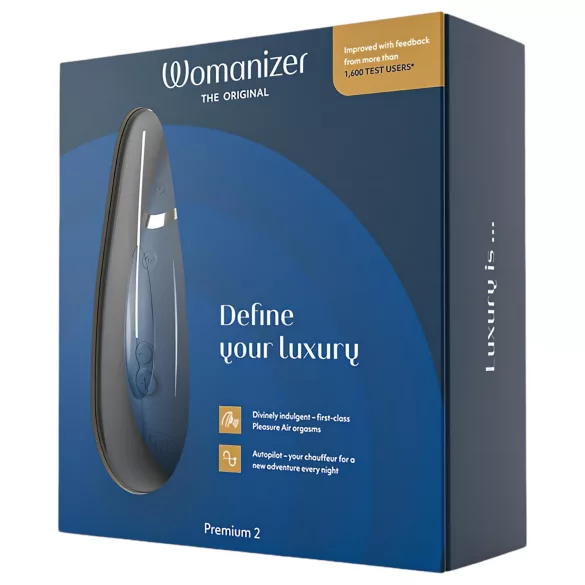 Womanizer Premium 2 - klitorinis stimuliatorius oro bangomis - mėlynas