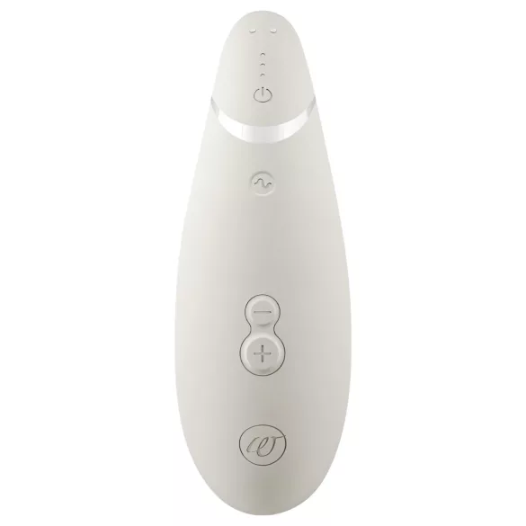 Womanizer Premium 2 - klitorio stimuliatorius oro bangomis - baltas