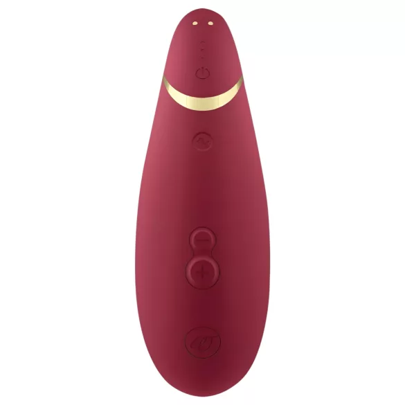 Womanizer Premium 2 - klitorio stimuliatorius su oro bangomis - raudonas