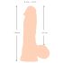 Nature Skin - natūralus oda dildo - 20cm