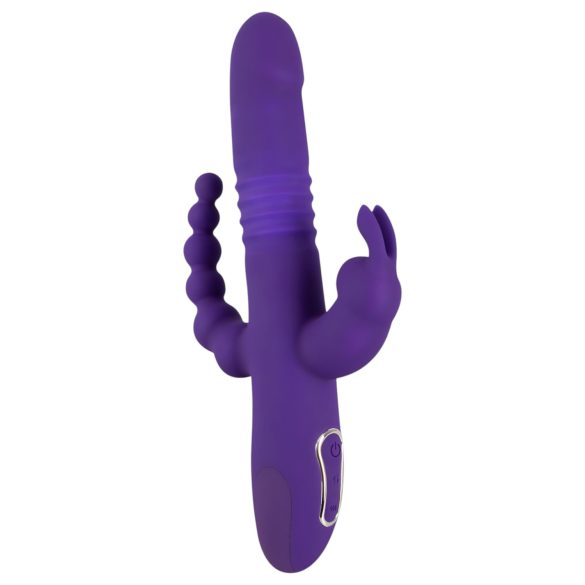 SMILE Triple - įkraunamas, trigubo veikimo besisukantis vibratorius (violetinis)