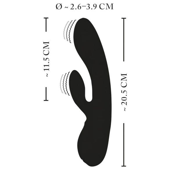 XOUXOU - įkraunamas klitorio vibratorius su rankenėle - juodas