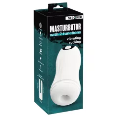   STROKER - masturbatorius vyrams - siurbimo ir vibracijos funkcija - baltas