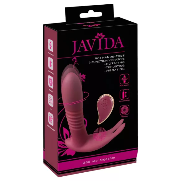 Javida RC - klitorio vibratorius su 3 funkcijomis - raudonas