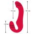 You2Toys Strapless - belaidis, prisegamas vibratorius (raudonas)