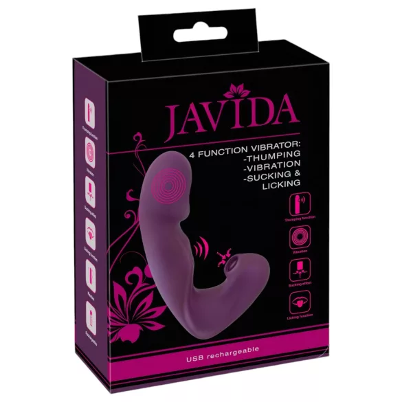 Javida - 4in1 klitorio stimuliatorius vibratorius - violetinis