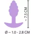 Cuties mini užpakaliuko kaištis - silikoninis analinis kaištis (violetinis, 2,8 cm)