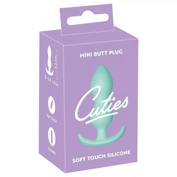 Cuties - mini analinis kaištis - silikonas - mėtinės spalvos - 2,3 cm