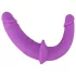 SMILE - dvigubas prisegamas dildo su kelnaitėmis - violetinė/juoda