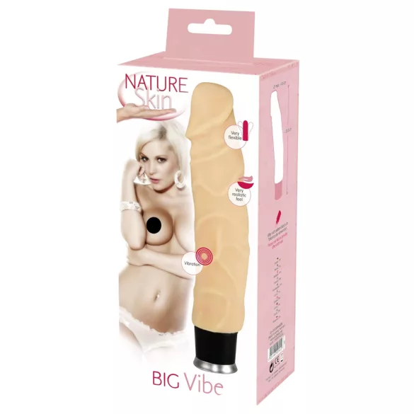 Nature Skin - realistiškas vibratorius - kūno spalvos - 23 cm