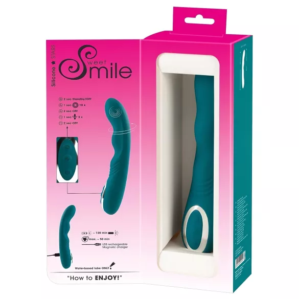 SMILE - įkraunamas vandeniui atsparus G taško vibratorius - žalias