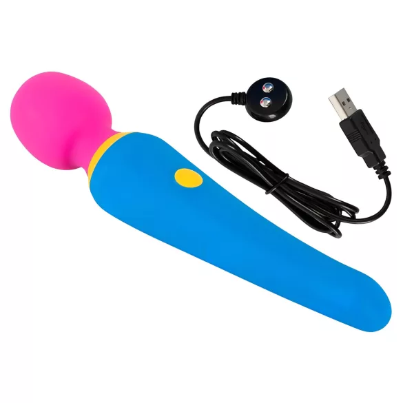 You2Toys - vandeniui atsparus masažuojantis vibratorius - įkraunamas, spalvotas