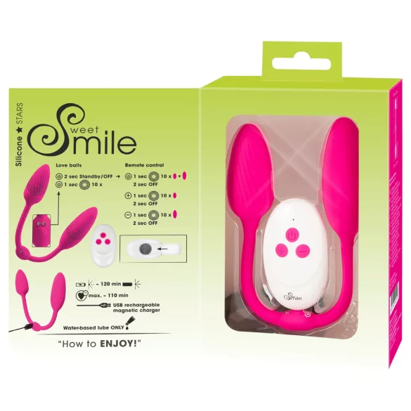 Sweet Smile - RC dvigubas geišos kamuoliukas (rožinis)