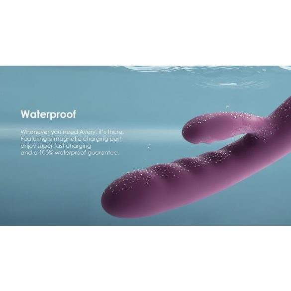 Svakom Avery - vibratorius su klitorio atšaka ir judančia ašimi - violetinis