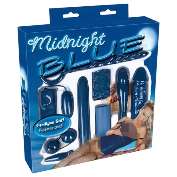 You2Toys - vibratorių rinkinys - 9 dalys - mėlynas