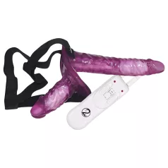 You2Toys - prisegamas dvigubas vibratorius, strap-on