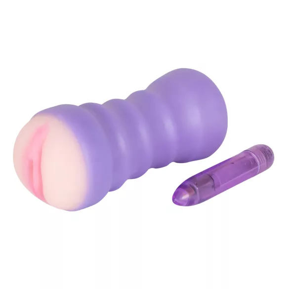 You2Toys - masturbatorius moterims - vibruojanti vagina - kūno spalvos/violetinė