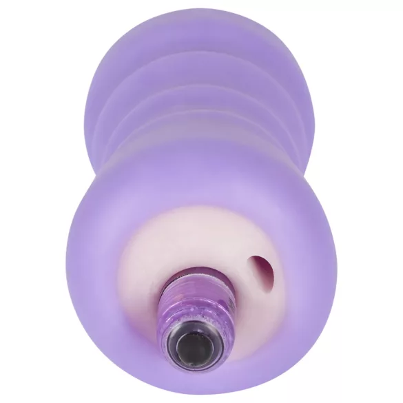 You2Toys - masturbatorius moterims - vibruojanti vagina - kūno spalvos/violetinė