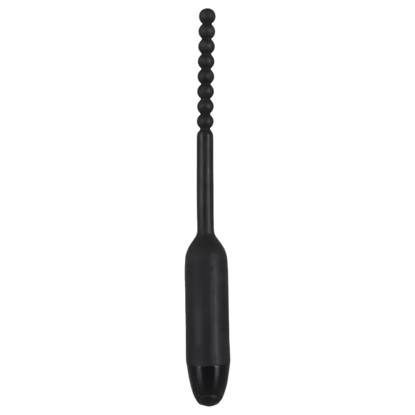 You2Toys Pearl Dilator - šlaplės vibratorius su rutuliukais - 0,8 cm juodas