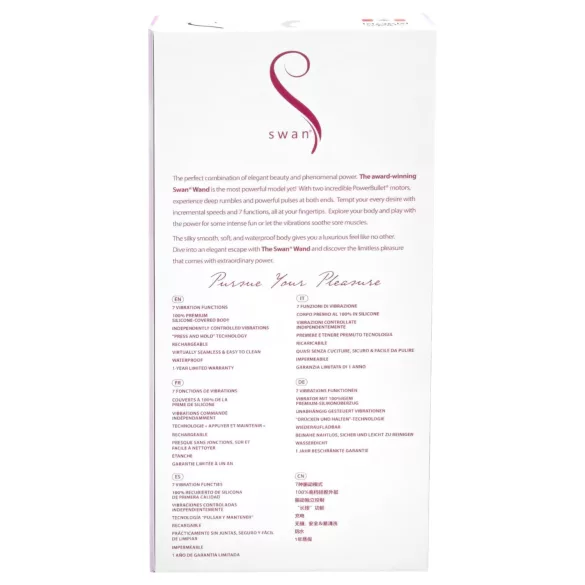 The Swan Wand - vibratorius masažuoklis - įkraunamas - rožinis