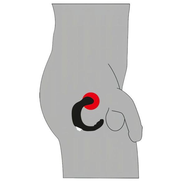 Rebel - prostatos masažuoklis su vibracija - juodas