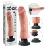 King Cock - vibratorius su siurbtuku - 23 cm - kūno spalvos