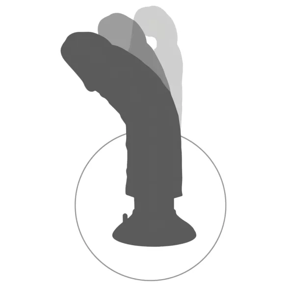 King Cock - vibratorius su siurbtuku - 23 cm - kūno spalvos