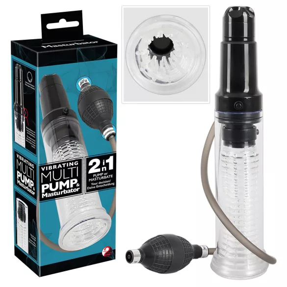 You2Toys - penio pompa ir masturbatorius 2in1 - permatoma