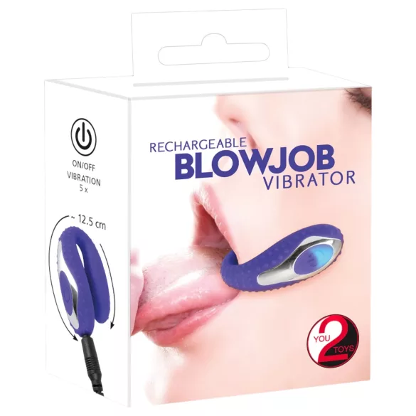 You2Toys - burnos vibratorius - įkraunamas, silikoninis, violetinis