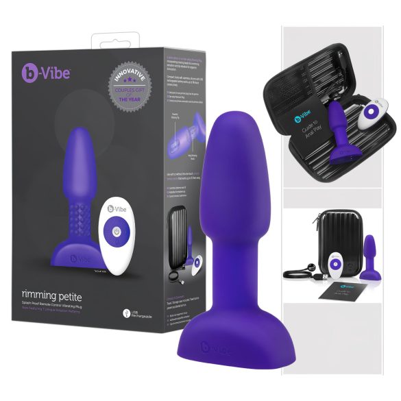 b-Vibe Rimming - besisukantis analinis vibratorius (violetinė)