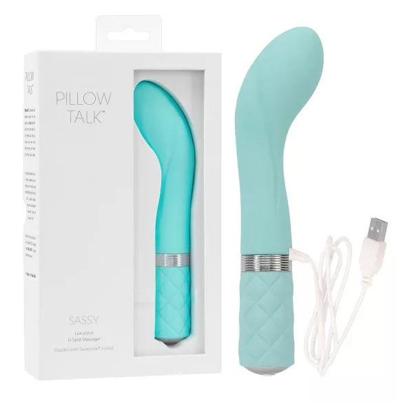 Pillow Talk Sassy - įkraunamas G taško vibratorius - turkio spalvos