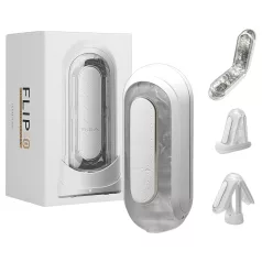 TENGA Flip Zero - vibruojantis masturbatorius - baltas