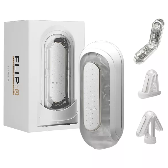 TENGA Flip Zero - vibruojantis masturbatorius - baltas