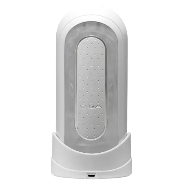 TENGA Flip Zero - vibruojantis masturbatorius - baltas