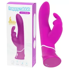   Happyrabbit Curve - klitorinis vibratorius su rankenėle - atsparus vandeniui