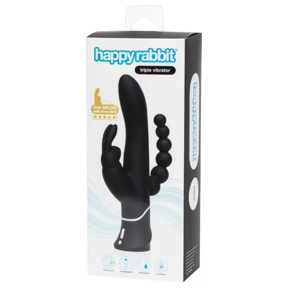 Happyrabbit - vibratorius su klitorio ir analiniu stimulatoriumi